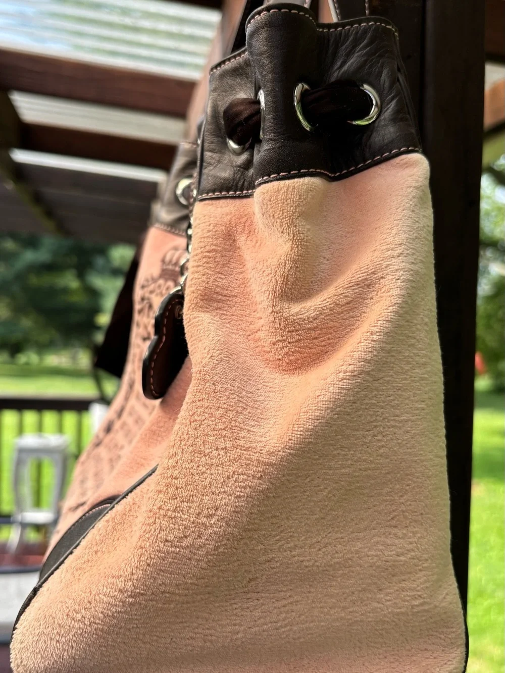 Y2K (2008 ) RARE Juicy Couture Pink and Brown Tote Bag